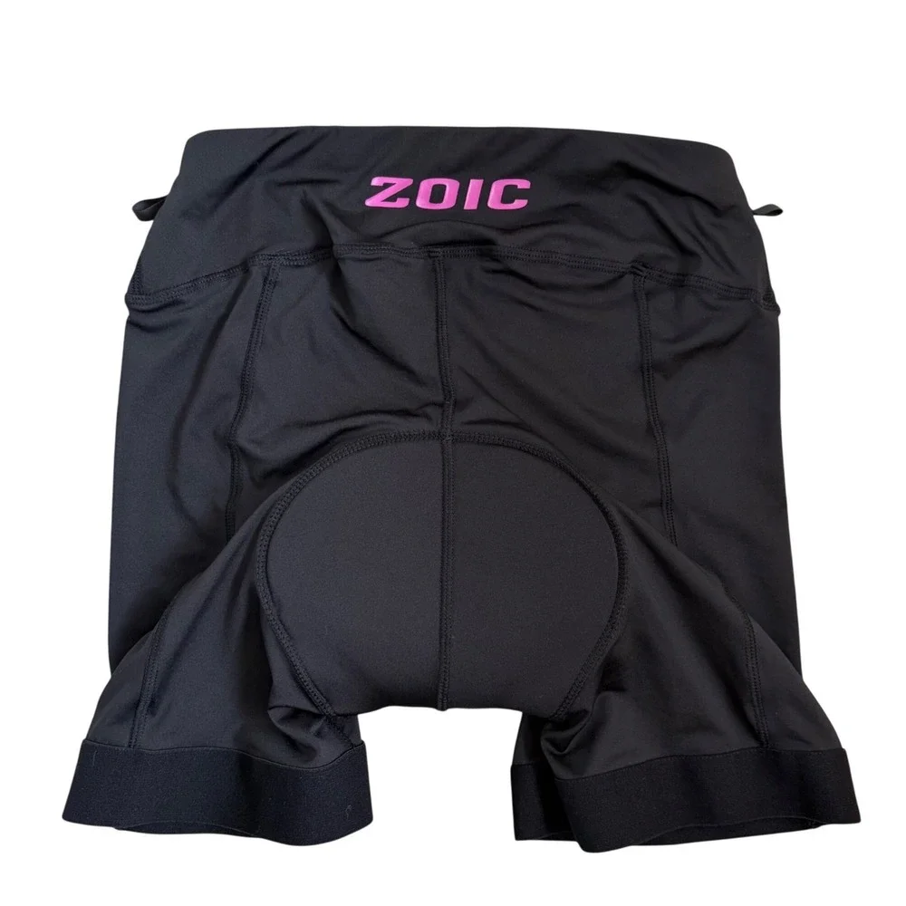 Zoic Padded Cycling Biking Liner Shorts Womens M Black Pink Performance Comfort